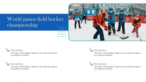 World Junior Field Hockey Championship Designs PDF