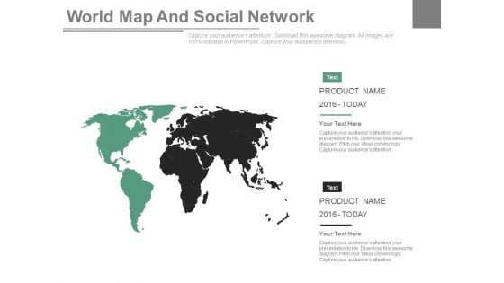 World Map Diagram For Product Launch Powerpoint Slides