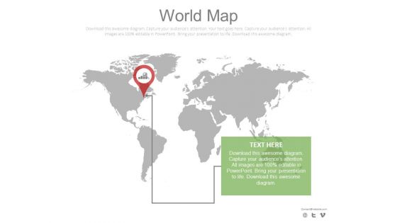 World Map For Business Location Search Powerpoint Slides