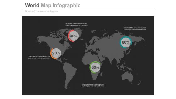 World Map For Global Business Analysis Powerpoint Slides