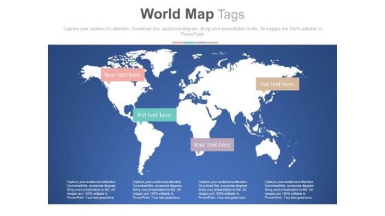 World Map For Global Economic Scenario PowerPoint Slides