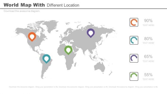 World Map For Global Market Strategy PowerPoint Slides