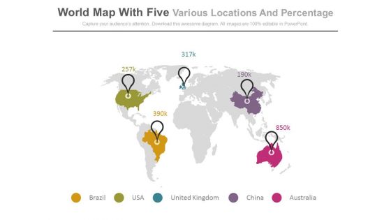 World Map Showing Per Capita Of Countries Powerpoint Slides