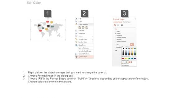 World Map With Multiple Icons Powerpoint Slides