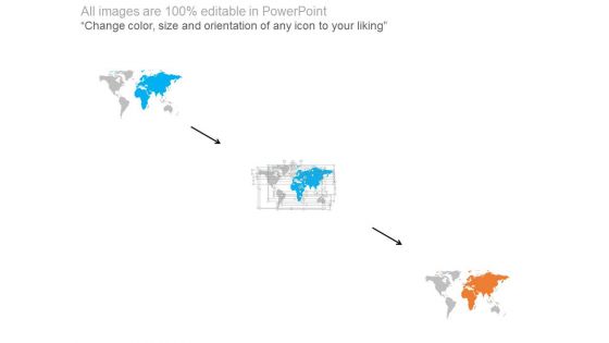 World Map With Percentage Value Powerpoint Slides