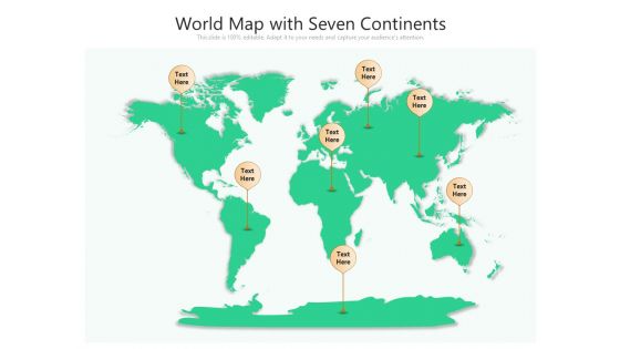 World Map With Seven Continents Ppt PowerPoint Presentation File Objects PDF