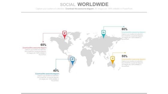 World Map With Social Media Icons Powerpoint Slides World Map With Social Media Icons Powerpoint Slides