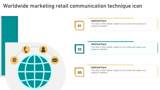 Worldwide Marketing Retail Communication Technique Icon Brochure PDF