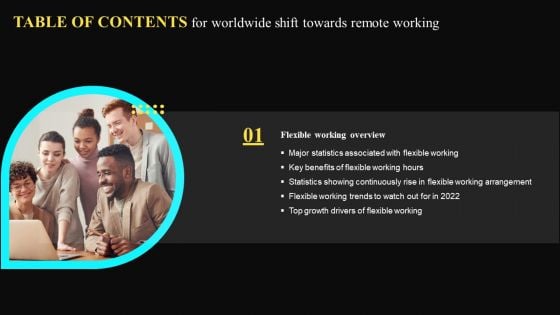 Worldwide Shift Towards Remote Working Table Of Contents Introduction PDF