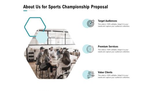 Worldwide Tournament About Us For Sports Championship Proposal Services Ppt Ideas Maker PDF