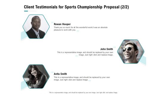 Worldwide Tournament Client Testimonials For Sports Championship Proposal Ppt Model PDF