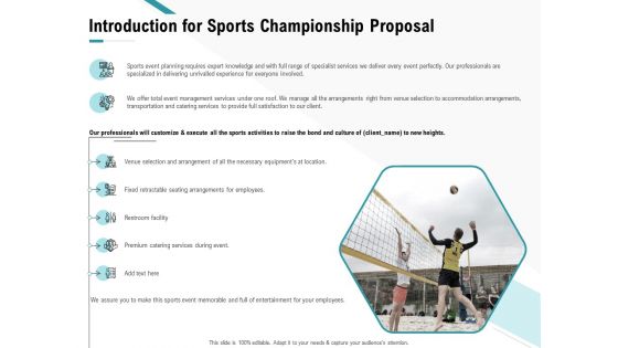 Worldwide Tournament Introduction For Sports Championship Proposal Ppt File Rules PDF