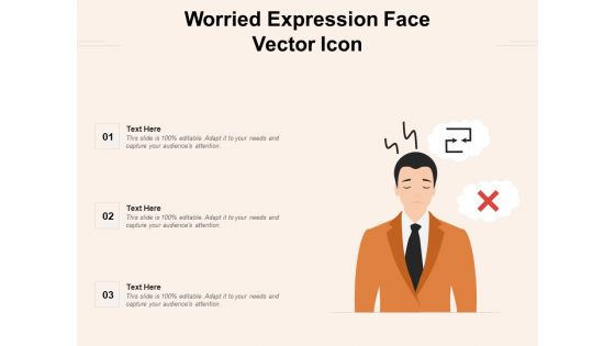 Worried Expression Face Vector Icon Ppt PowerPoint Presentation File Gridlines PDF