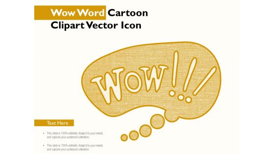 Wow Word Cartoon Clipart Vector Icon Ppt PowerPoint Presentation Gallery Structure PDF