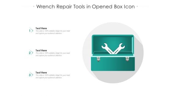 Wrench Repair Tools In Opened Box Icon Ppt Infographics Infographics PDF