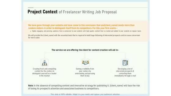 Writing A Bid Project Context Of Freelancer Writing Job Proposal Ppt PowerPoint Presentation Influencers PDF Writing A Bid Project Context Of Freelancer Writing Job Proposal Ppt PowerPoint Presentation Influencers PDF
