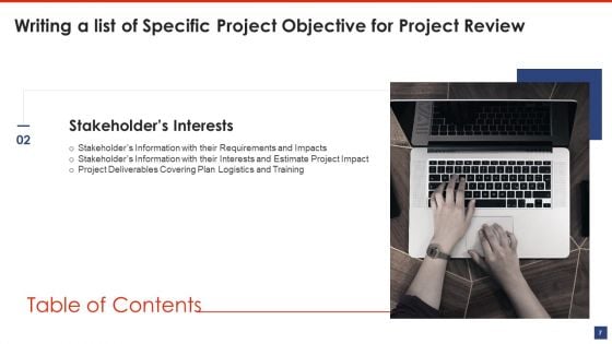 Writing A List Of Specific Project Objective For Project Review Ppt PowerPoint Presentation Complete Deck With Slides