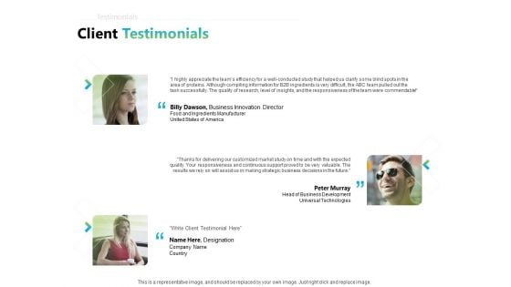 Writing Research Proposal Outline Client Testimonials Ppt Example 2015 PDF