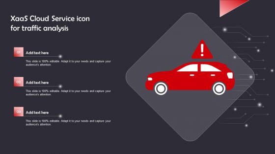 Xaas Cloud Service Icon For Traffic Analysis Topics PDF