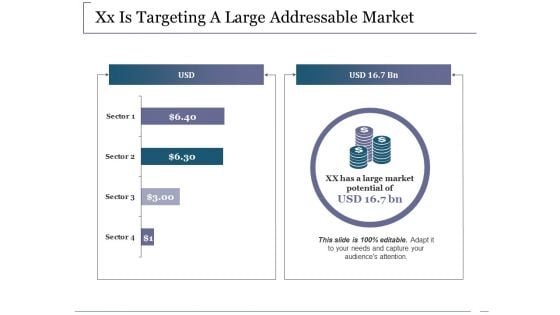 Xx Is Targeting A Large Addressable Market Ppt PowerPoint Presentation Portfolio File Formats