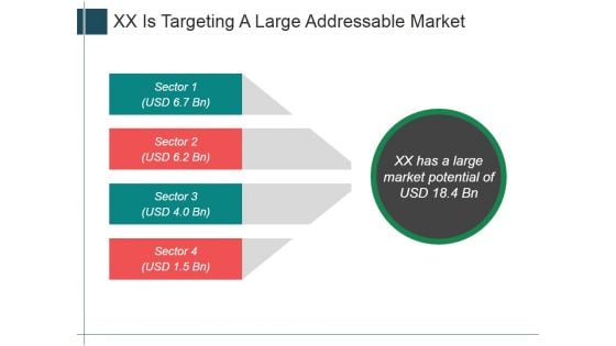 Xx Is Targeting A Large Addressable Market Ppt PowerPoint Presentation Show Background