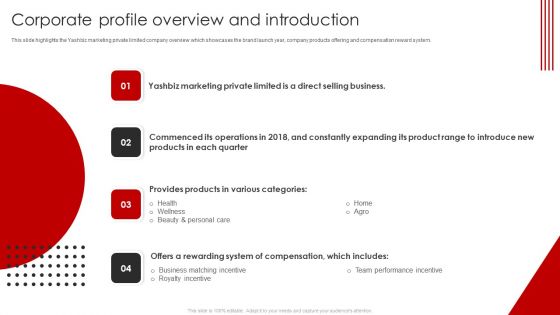 YASHBIZ Marketing Business Profile Corporate Profile Overview And Introduction Mockup PDF