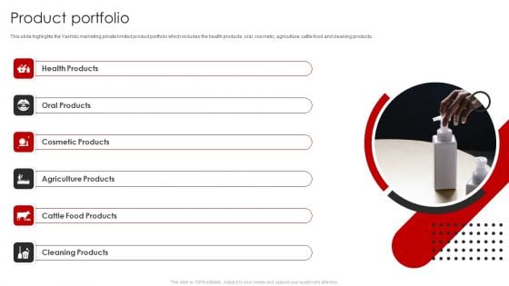 YASHBIZ Marketing Business Profile Product Portfolio Elements PDF