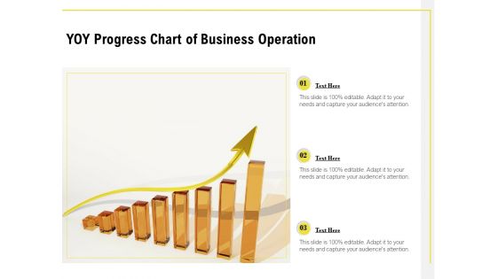 YOY Progress Chart Of Business Operation Ppt PowerPoint Presentation Infographics Icon PDF