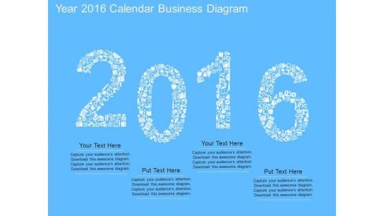 Year 2016 Calendar Business Diagram Powerpoint Template