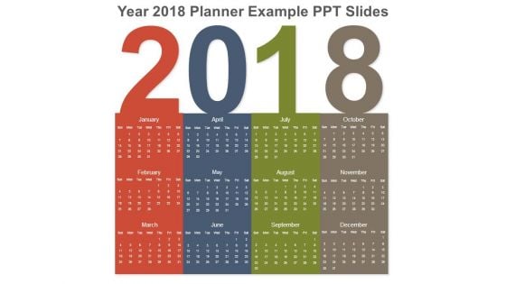 Year 2018 Planner Example Ppt Slides