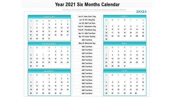 Year 2021 Six Months Calendar Ppt PowerPoint Presentation File Guidelines PDF Year 2021 Six Months Calendar Ppt PowerPoint Presentation File Guidelines PDF