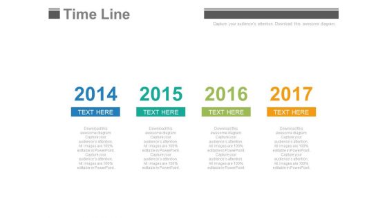 Year Base Timeline For Business Strategy And Analysis Powerpoint Slides