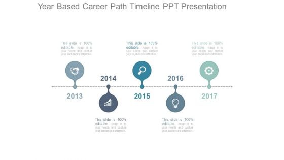 Year Based Career Path Timeline Ppt Presentation