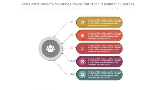 Year Based Company Milestones Powerpoint Slide Presentation Guidelines