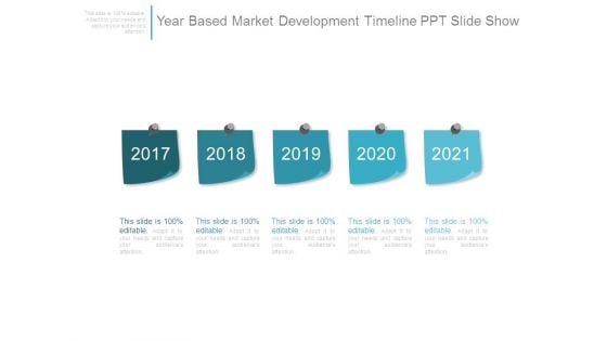 Year Based Market Development Timeline Ppt Slide Show