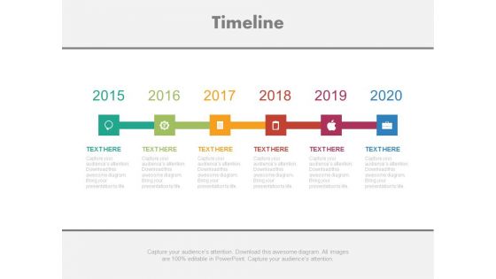 Year Based Timeline For Business Project Powerpoint Slides