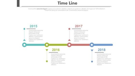 Year Based Timeline For Business Strategy Powerpoint Slides