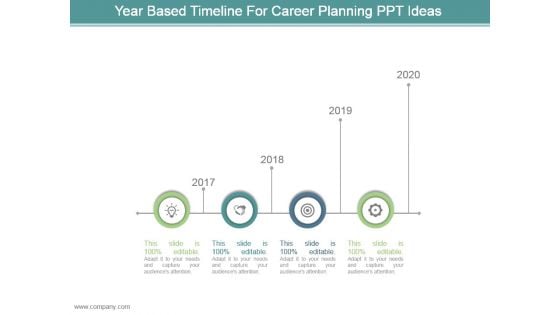 Year Based Timeline For Career Planning Ppt Ideas