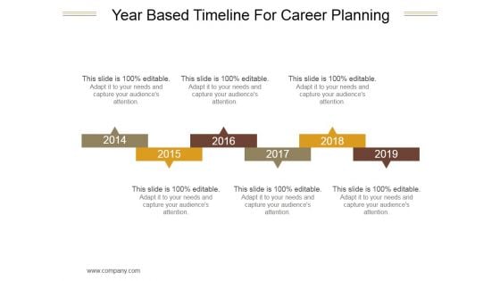 Year Based Timeline For Career Planning Ppt PowerPoint Presentation Portfolio