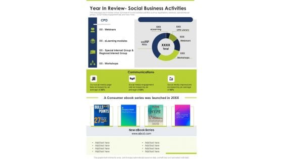 Year In Review Social Business Activities One Pager Documents