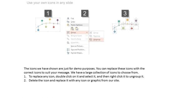 Year Tags Sequential Timeline With Icons Powerpoint Slides