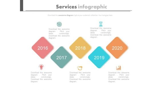 Year Tags To Achieve Specific Objectives Powerpoint Slides