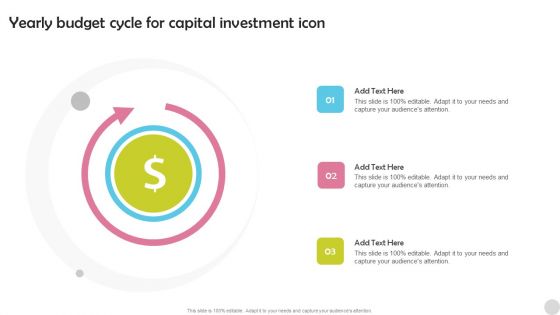 Yearly Budget Cycle For Capital Investment Icon Professional PDF