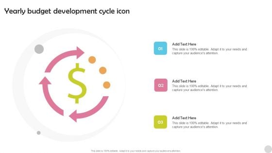 Yearly Budget Development Cycle Icon Pictures PDF