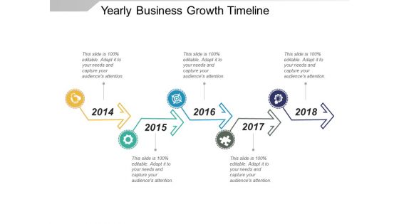 Yearly Business Growth Timeline Ppt PowerPoint Presentation File Graphics Example