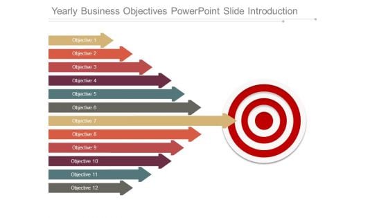Yearly Business Objectives Powerpoint Slide Introduction