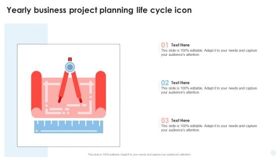 Yearly Business Project Planning Life Cycle Icon Download PDF