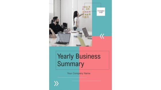 Yearly Business Summary One Pager Documents