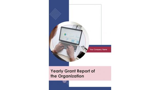 Yearly Grant Report Of The Organization One Pager Documents