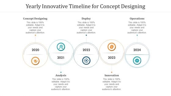 Yearly Innovative Timeline For Concept Designing Ppt Infographic Template Background Designs PDF